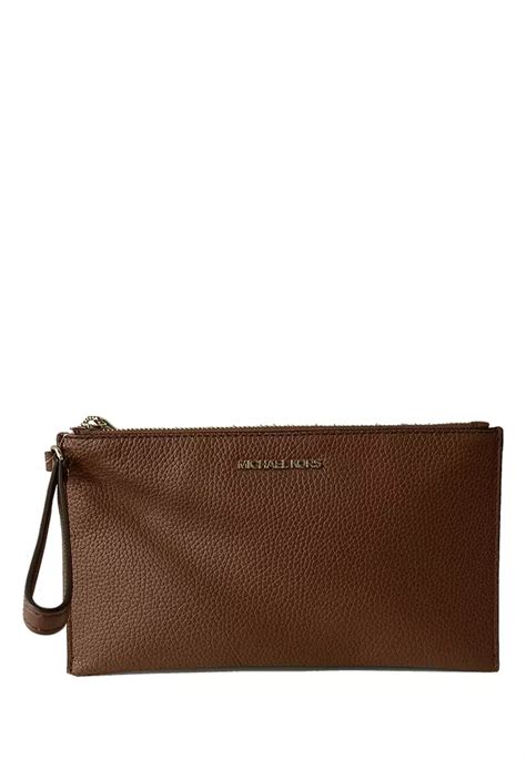 michael kors leather make up pouch|Jet Set Travel Large Pebbled Leather Pouch .